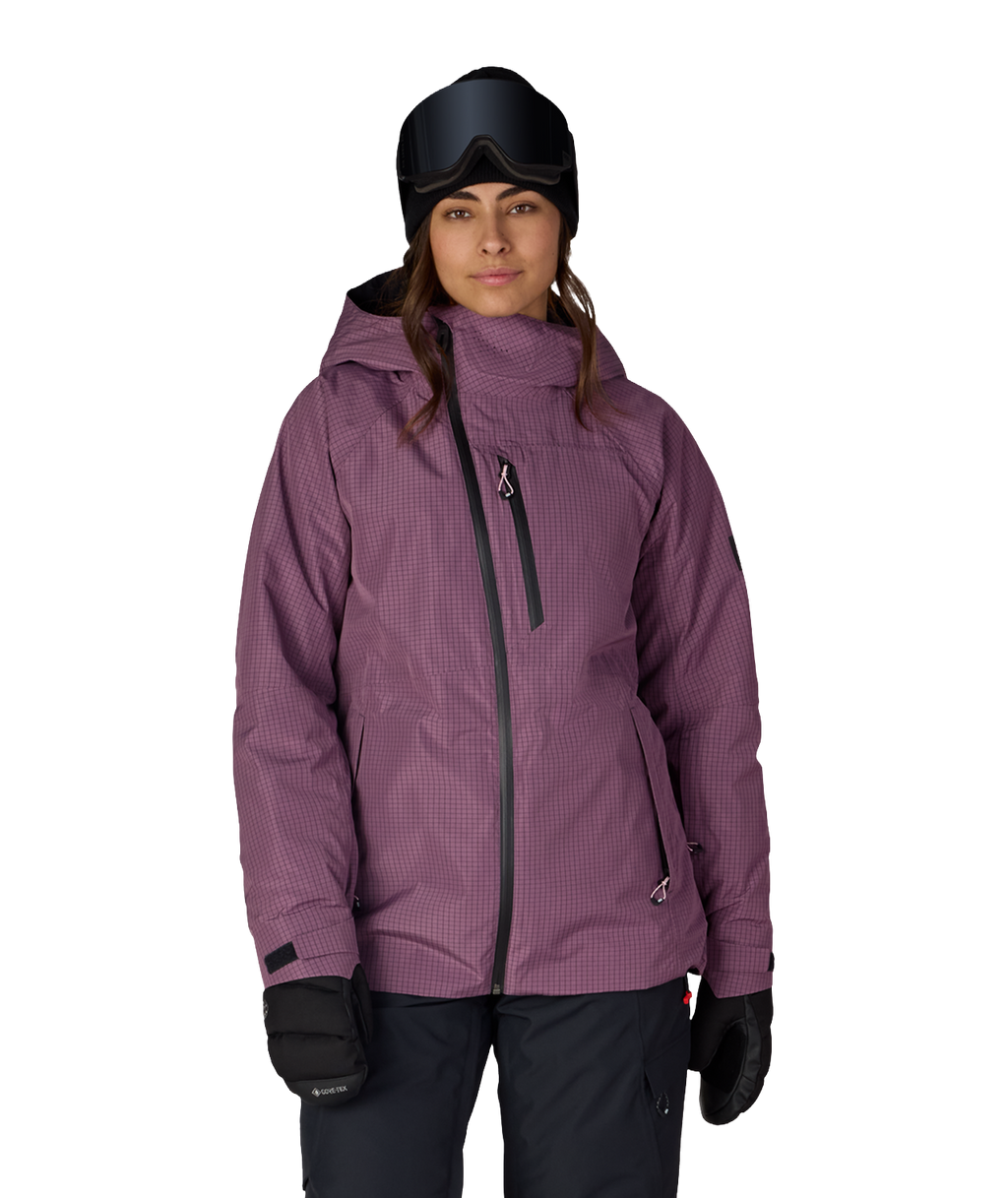 WOMENS HYDRA™ THERMAGRAPH® JACKET - BLACK PLUM GRID