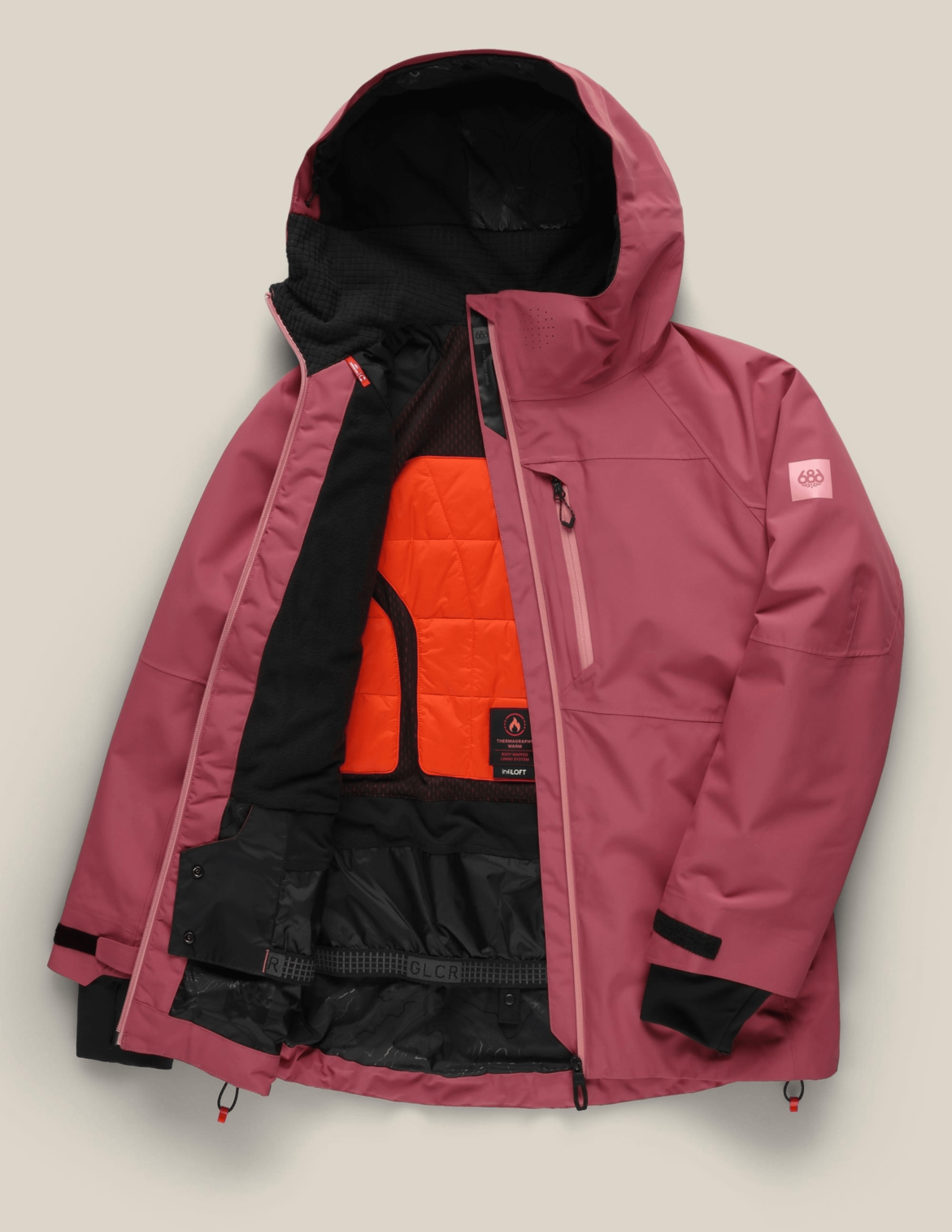 WOMENS HYDRA™ THERMAGRAPH® JACKET - ROSEWOOD