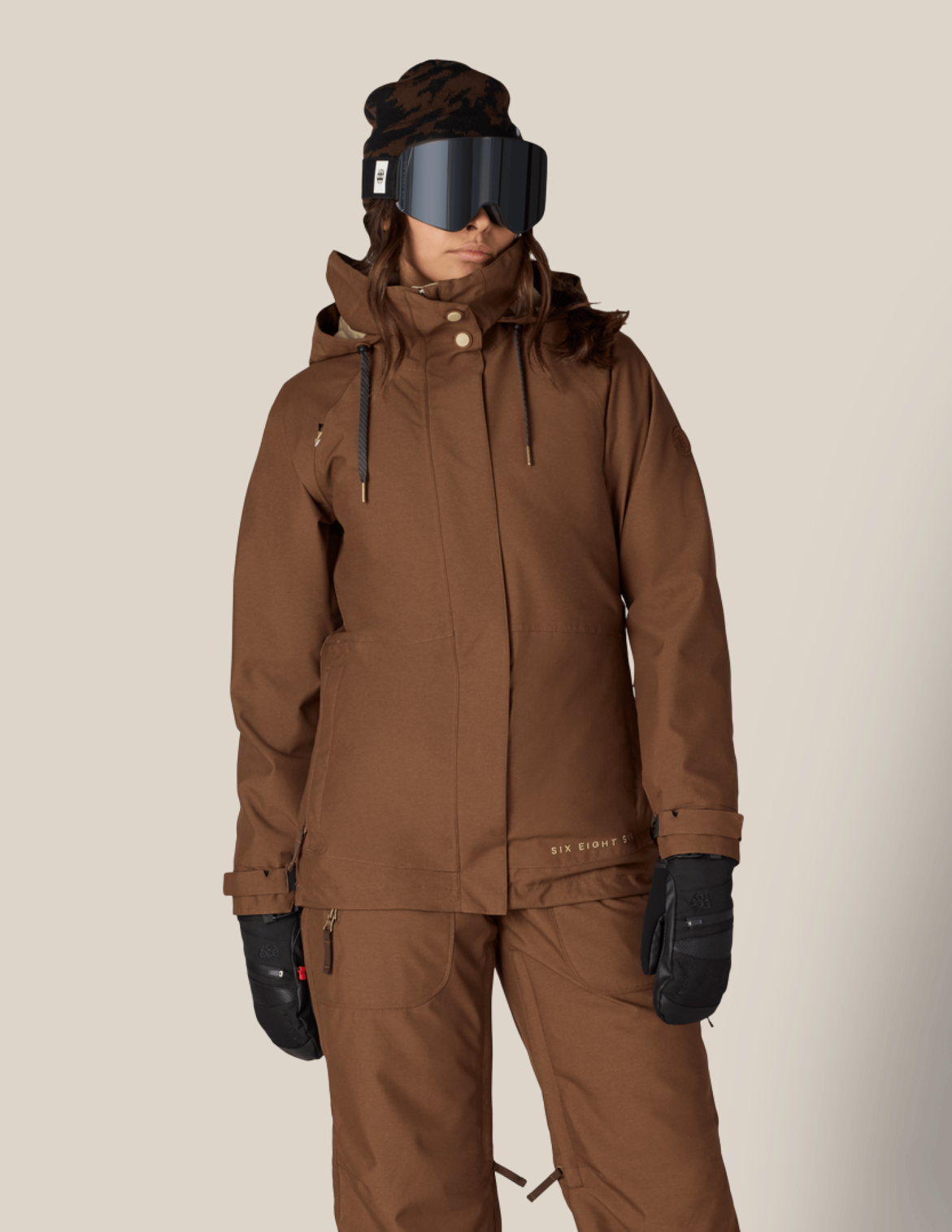 WOMENS SMARTY®3-IN-1 SPELLBOUND™ JACKET - DARK EARTH DOBBY