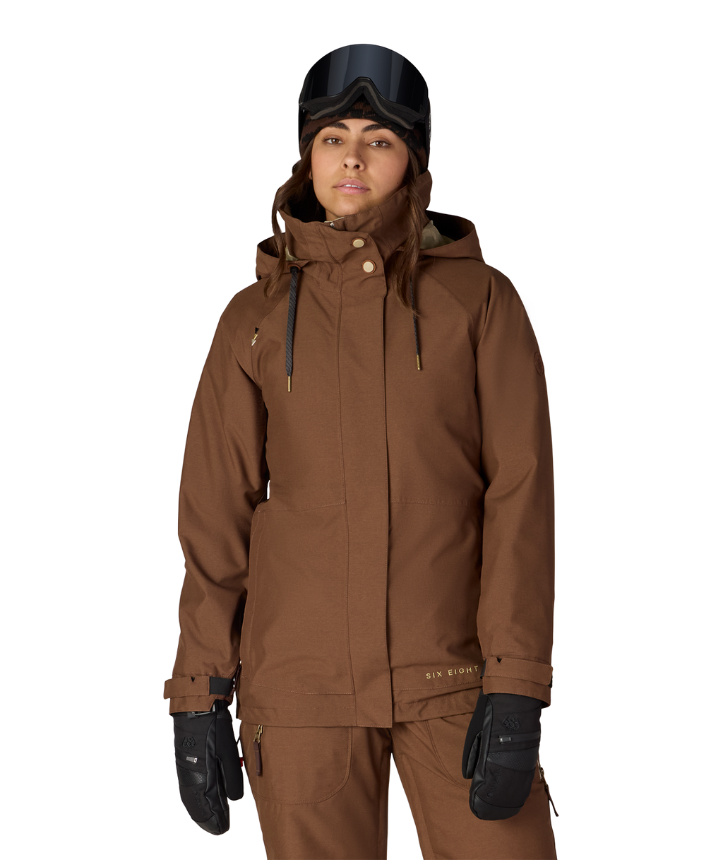 WOMENS SMARTY®3-IN-1 SPELLBOUND™ JACKET - DARK EARTH DOBBY