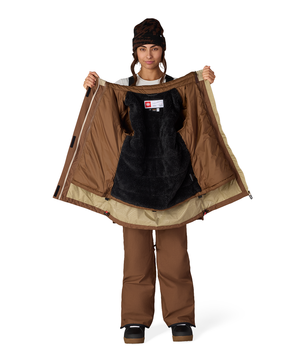 WOMENS SMARTY®3-IN-1 SPELLBOUND™ JACKET - DARK EARTH DOBBY