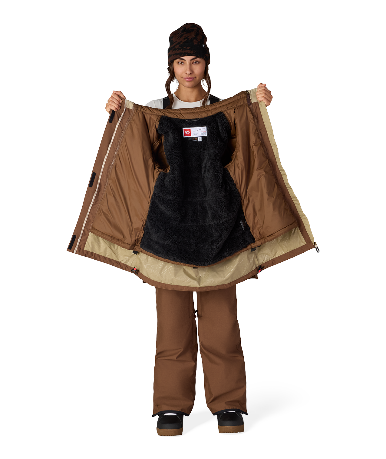 WOMENS SMARTY®3-IN-1 SPELLBOUND™ JACKET - DARK EARTH DOBBY