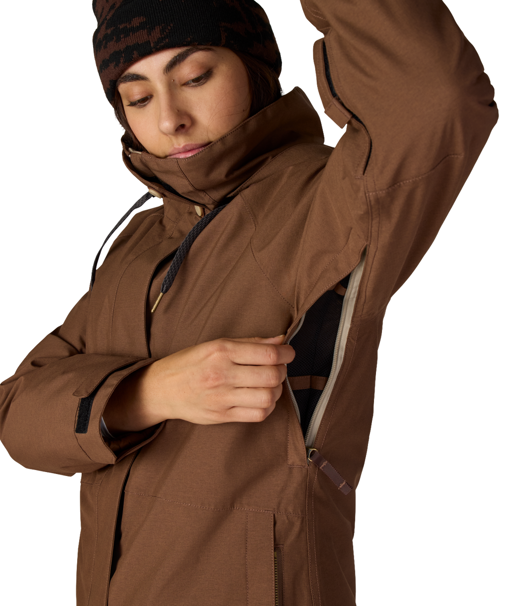 WOMENS SMARTY®3-IN-1 SPELLBOUND™ JACKET - DARK EARTH DOBBY