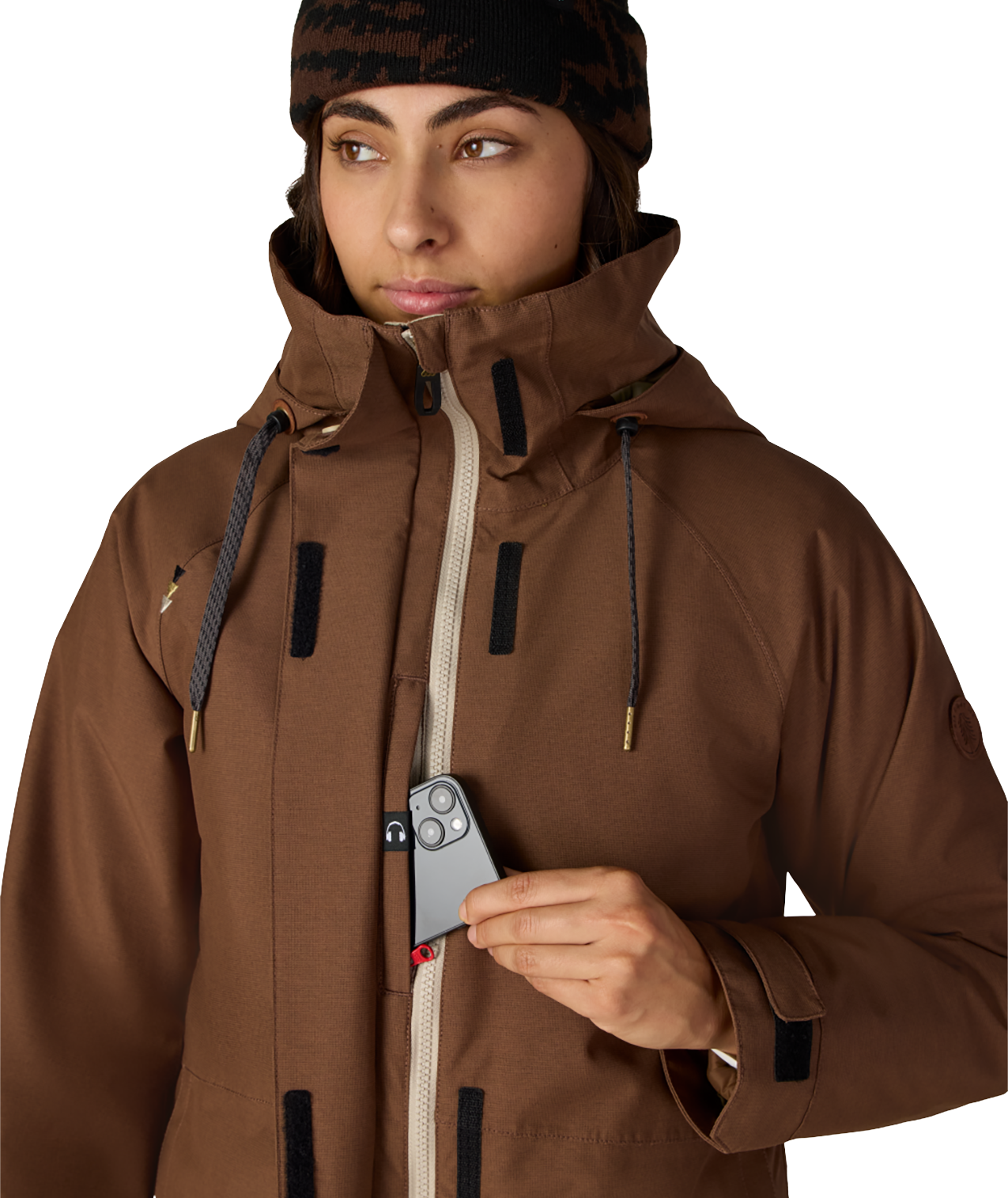 WOMENS SMARTY®3-IN-1 SPELLBOUND™ JACKET - DARK EARTH DOBBY