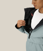 WOMENS OUTLINE™ SHELL ANORAK - DUSTY MARINE GRID