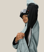 WOMENS OUTLINE™ SHELL ANORAK - DUSTY MARINE GRID