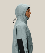 WOMENS OUTLINE™ SHELL ANORAK - DUSTY MARINE GRID