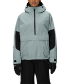 WOMENS OUTLINE™ SHELL ANORAK - DUSTY MARINE GRID