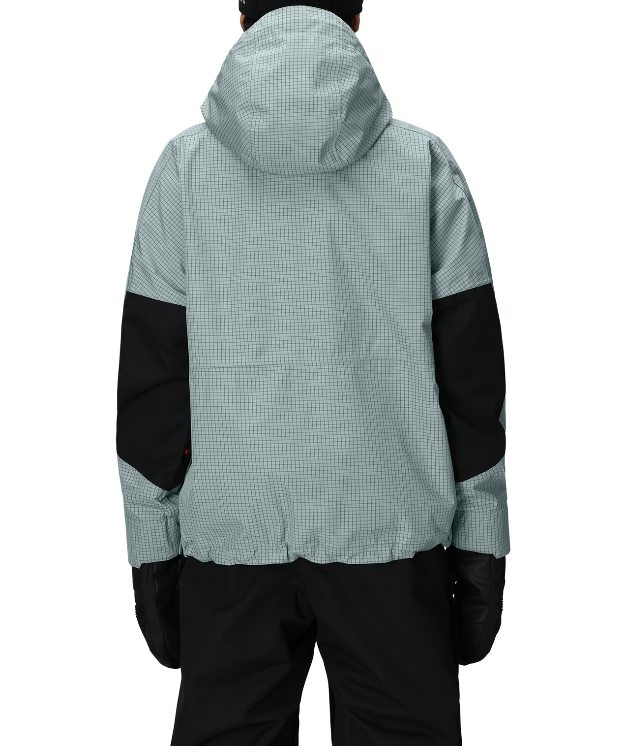 WOMENS OUTLINE™ SHELL ANORAK - DUSTY MARINE GRID