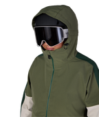 WOMENS OUTLINE™ SHELL ANORAK - FATIGUE GREEN COLORBLOCK