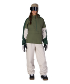 WOMENS OUTLINE™ SHELL ANORAK - FATIGUE GREEN COLORBLOCK