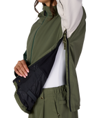 WOMENS OUTLINE™ SHELL ANORAK - FATIGUE GREEN COLORBLOCK