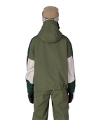 WOMENS OUTLINE™ SHELL ANORAK - FATIGUE GREEN COLORBLOCK