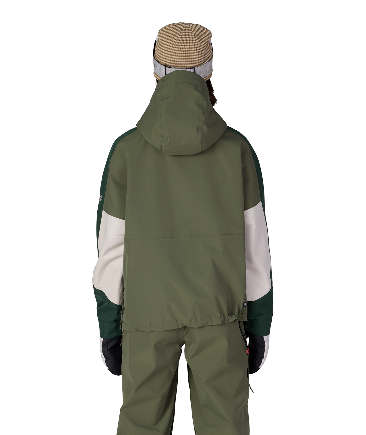 WOMENS OUTLINE™ SHELL ANORAK - FATIGUE GREEN COLORBLOCK