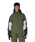 WOMENS OUTLINE™ SHELL ANORAK - FATIGUE GREEN COLORBLOCK