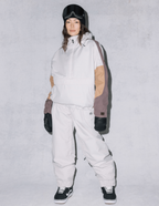 WOMENS OUTLINE™ SHELL ANORAK - LIMESTONE COLORBLOCK