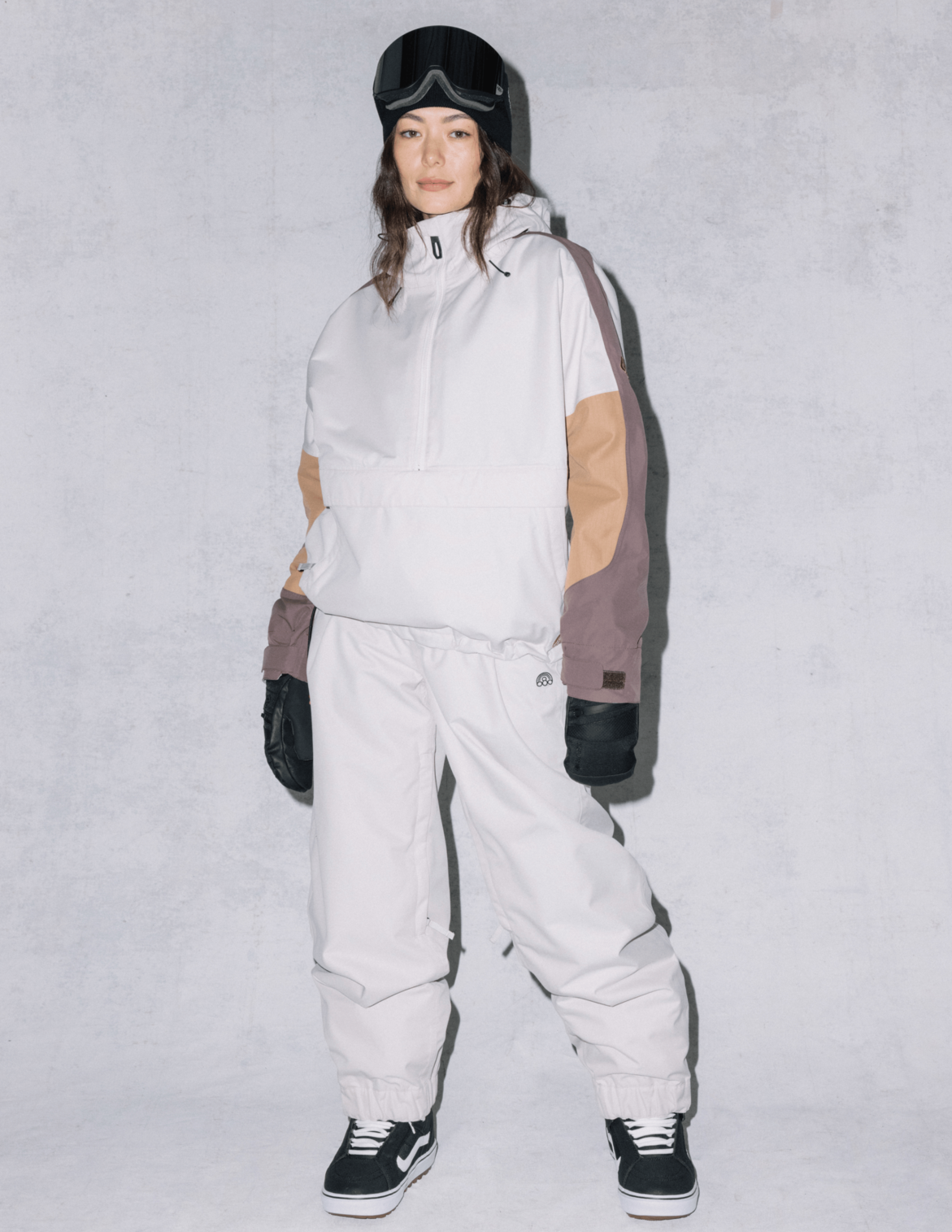 WOMENS OUTLINE™ SHELL ANORAK - LIMESTONE COLORBLOCK
