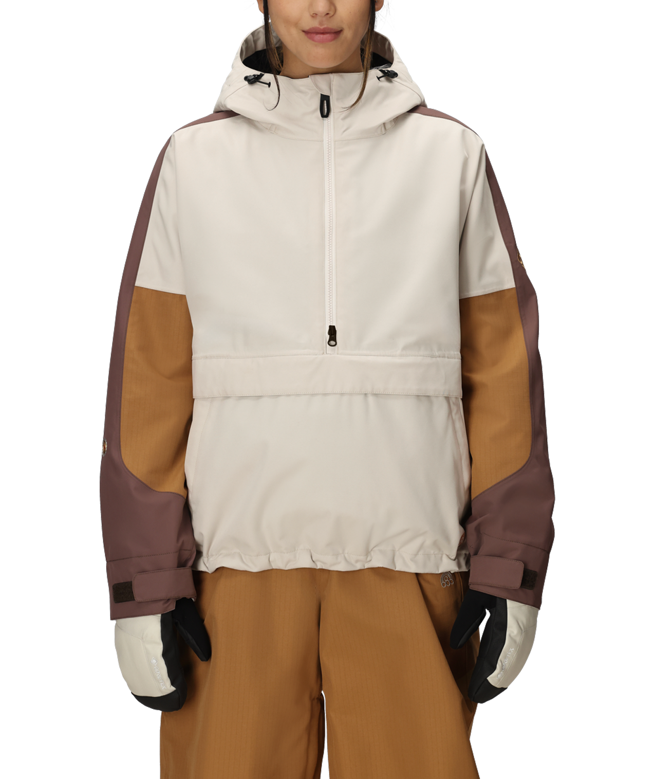 WOMENS OUTLINE™ SHELL ANORAK - LIMESTONE COLORBLOCK