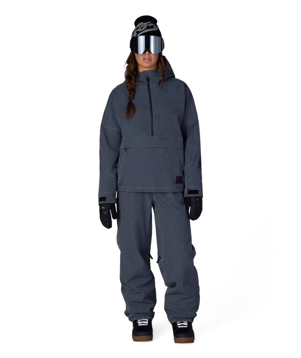 WOMENS OUTLINE™ SHELL ANORAK - NAVY DENIM