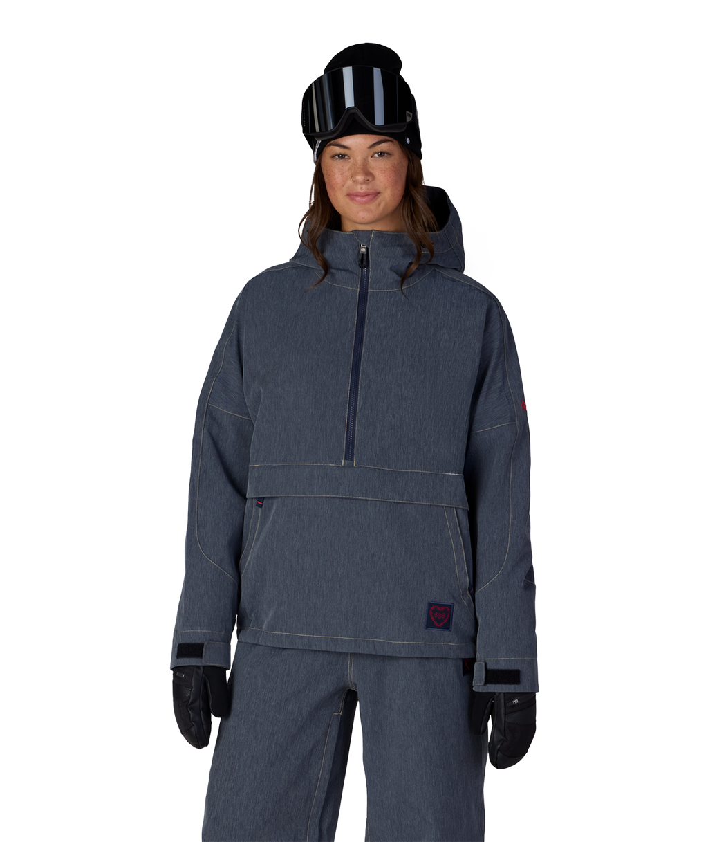 WOMENS OUTLINE™ SHELL ANORAK - NAVY DENIM
