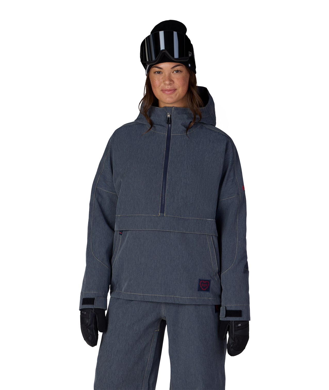 WOMENS OUTLINE™ SHELL ANORAK - NAVY DENIM