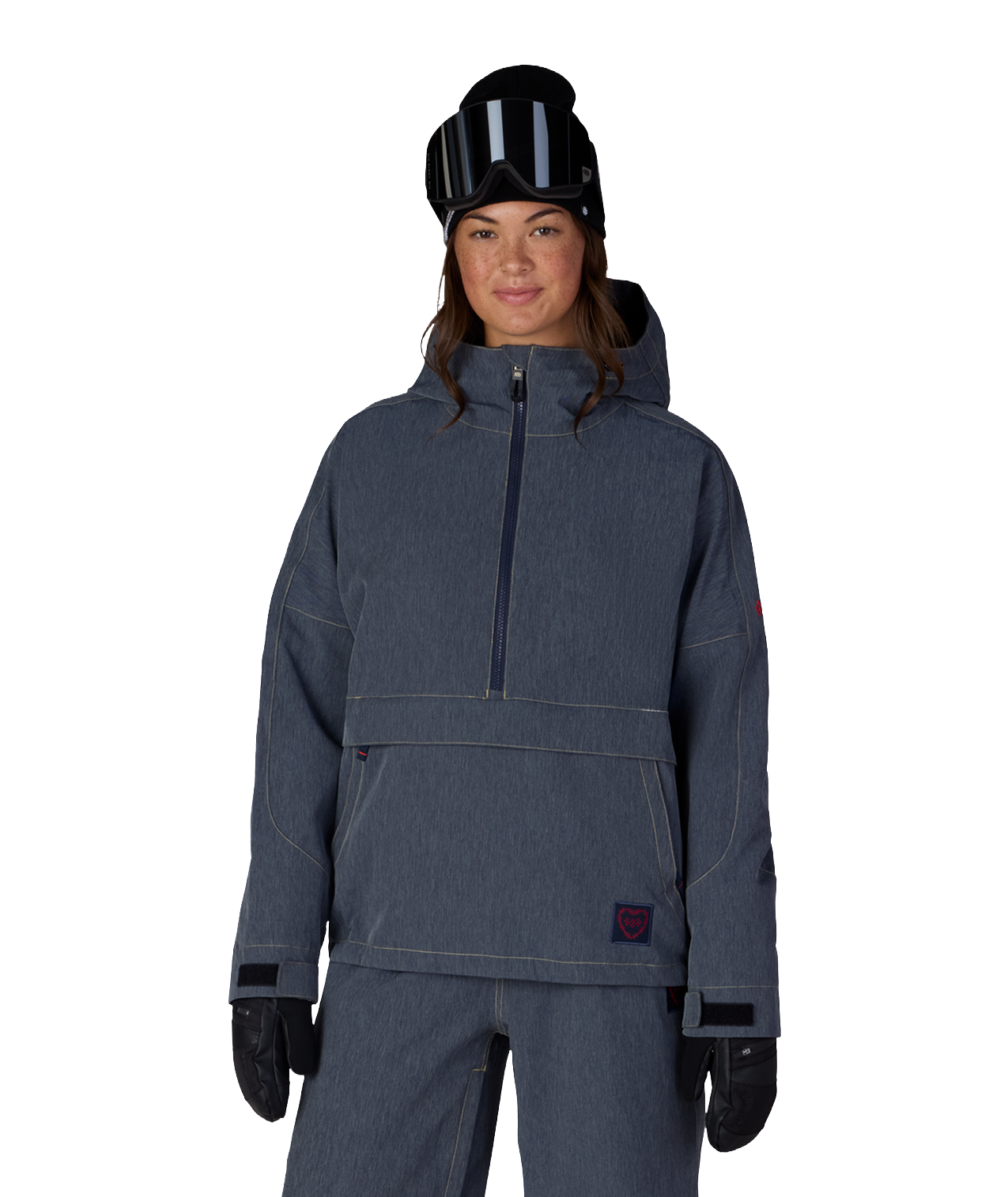 WOMENS OUTLINE™ SHELL ANORAK - NAVY DENIM