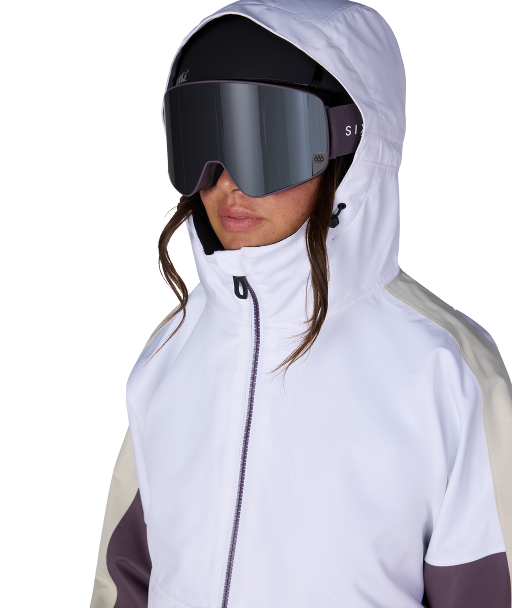 WOMENS OUTLINE™ SHELL ANORAK - WHITE COLORBLOCK