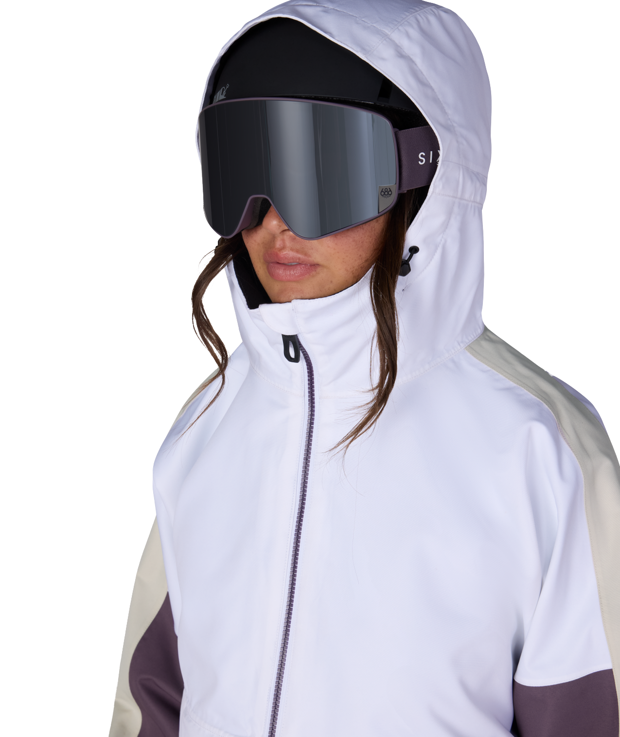 WOMENS OUTLINE™ SHELL ANORAK - WHITE COLORBLOCK