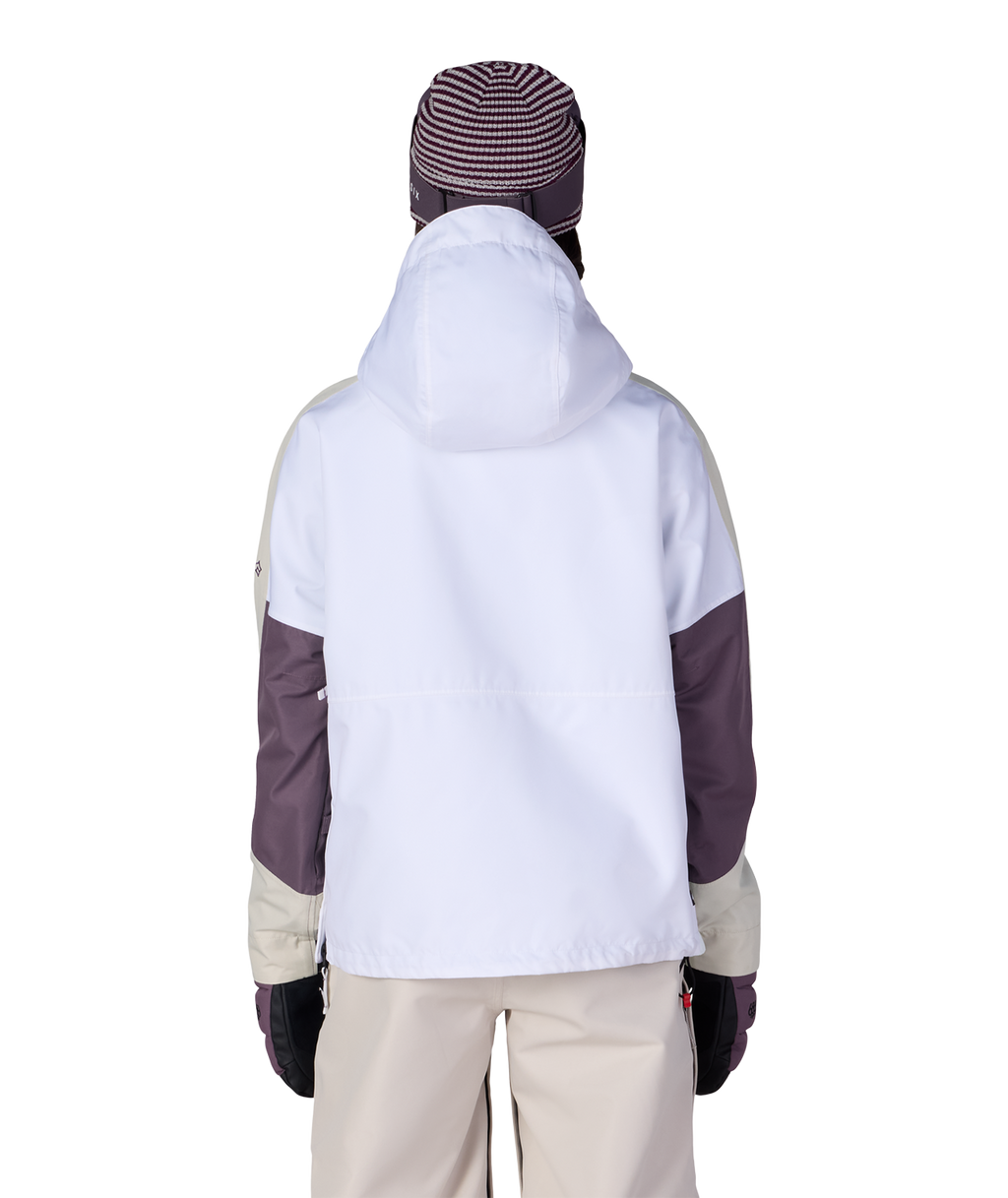 WOMENS OUTLINE™ SHELL ANORAK - WHITE COLORBLOCK