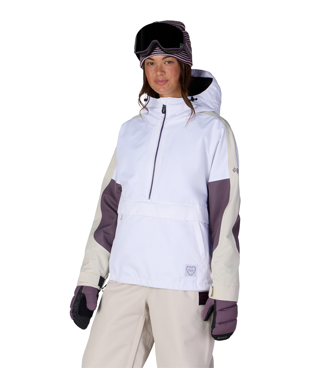WOMENS OUTLINE™ SHELL ANORAK - WHITE COLORBLOCK