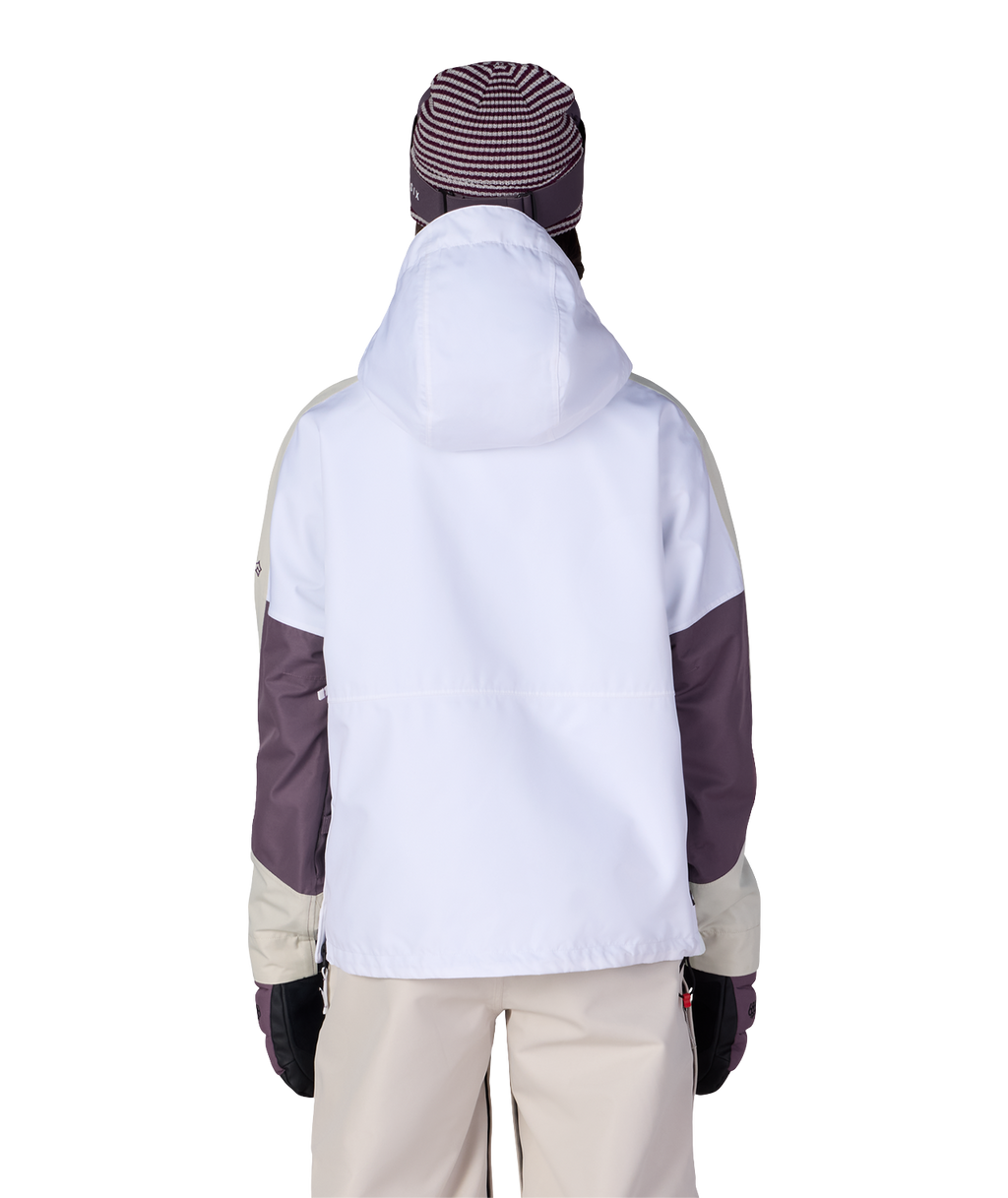 WOMENS OUTLINE™ SHELL ANORAK - WHITE COLORBLOCK