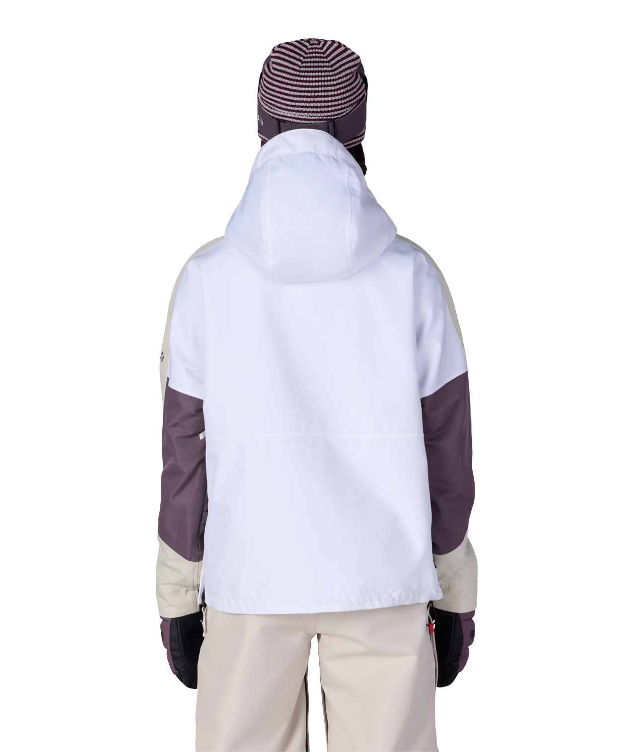 WOMENS OUTLINE™ SHELL ANORAK - WHITE COLORBLOCK