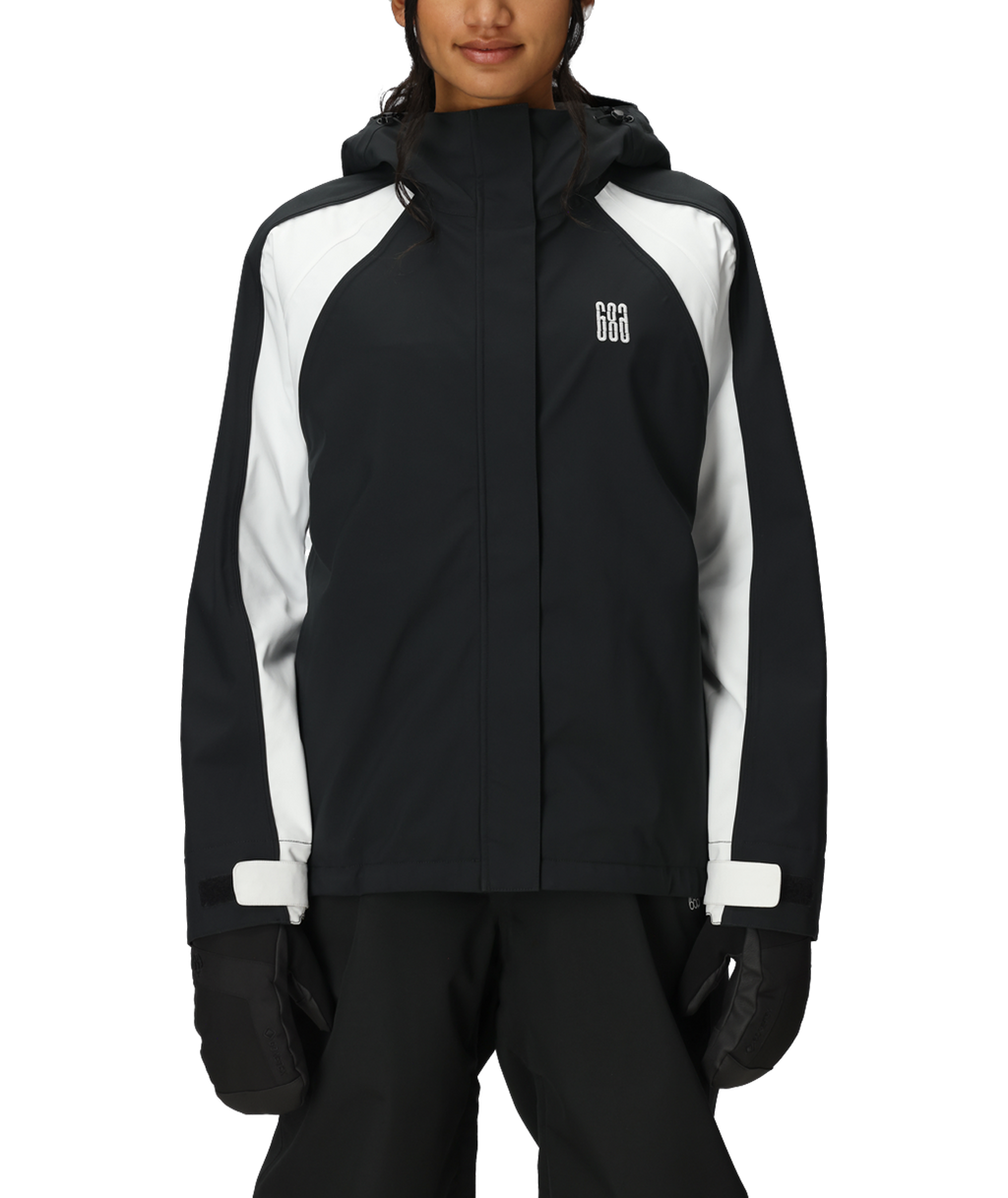 WOMENS HOLOGRAM™ SHELL JACKET - BLACK COLORBLOCK