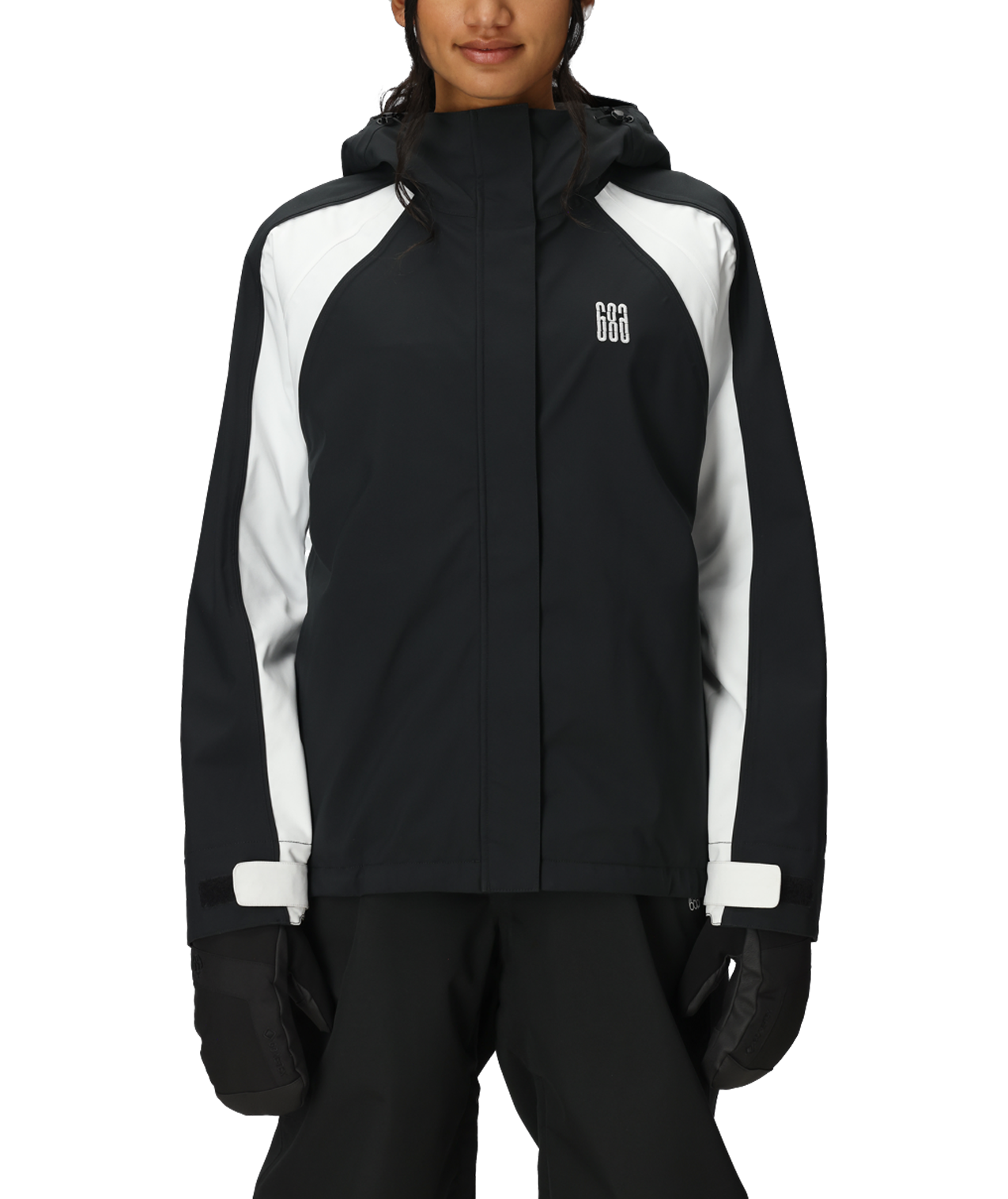WOMENS HOLOGRAM™ SHELL JACKET - BLACK COLORBLOCK