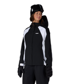 WOMENS HOLOGRAM™ SHELL JACKET - BLACK WHITE COLORBLOCK