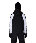 WOMENS HOLOGRAM™ SHELL JACKET - BLACK WHITE COLORBLOCK