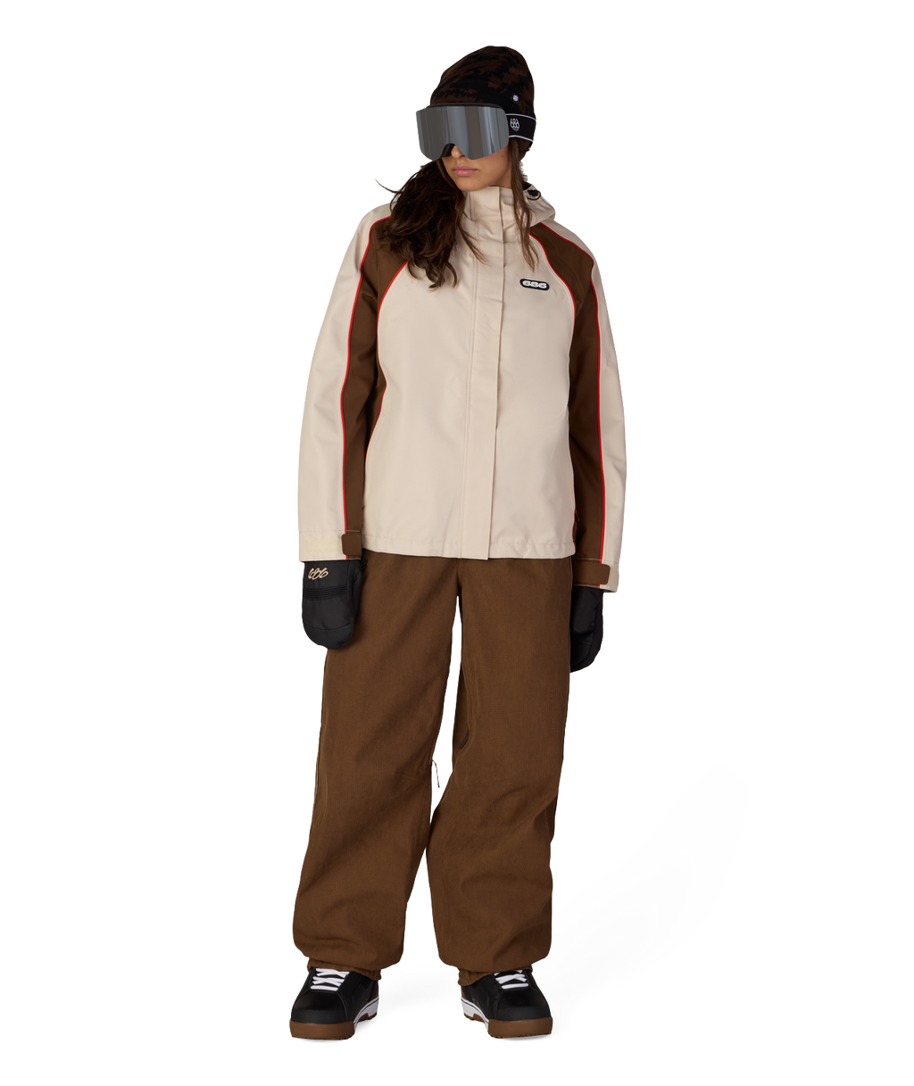 WOMENS HOLOGRAM™ SHELL JACKET - LIMESTONE COLORBLOCK
