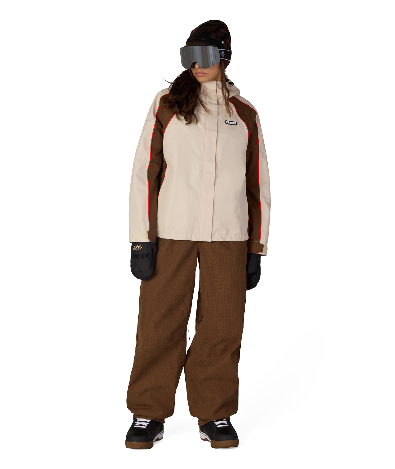 WOMENS HOLOGRAM™ SHELL JACKET - LIMESTONE COLORBLOCK