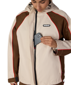 WOMENS HOLOGRAM™ SHELL JACKET - LIMESTONE COLORBLOCK