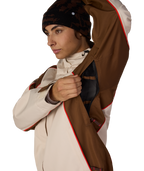 WOMENS HOLOGRAM™ SHELL JACKET - LIMESTONE COLORBLOCK