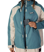WOMENS HOLOGRAM™ SHELL JACKET - PALE FIRN COLORBLOCK