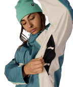 WOMENS HOLOGRAM™ SHELL JACKET - PALE FIRN COLORBLOCK