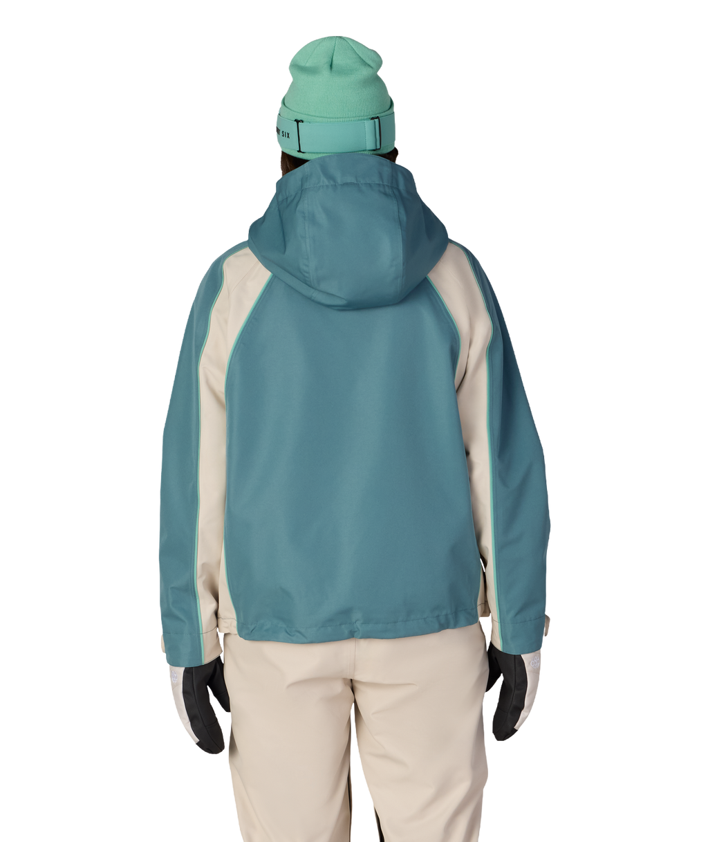 WOMENS HOLOGRAM™ SHELL JACKET - PALE FIRN COLORBLOCK