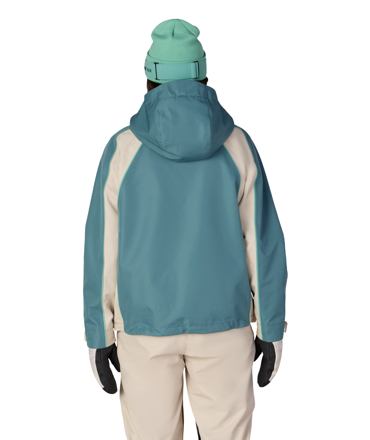 WOMENS HOLOGRAM™ SHELL JACKET - PALE FIRN COLORBLOCK