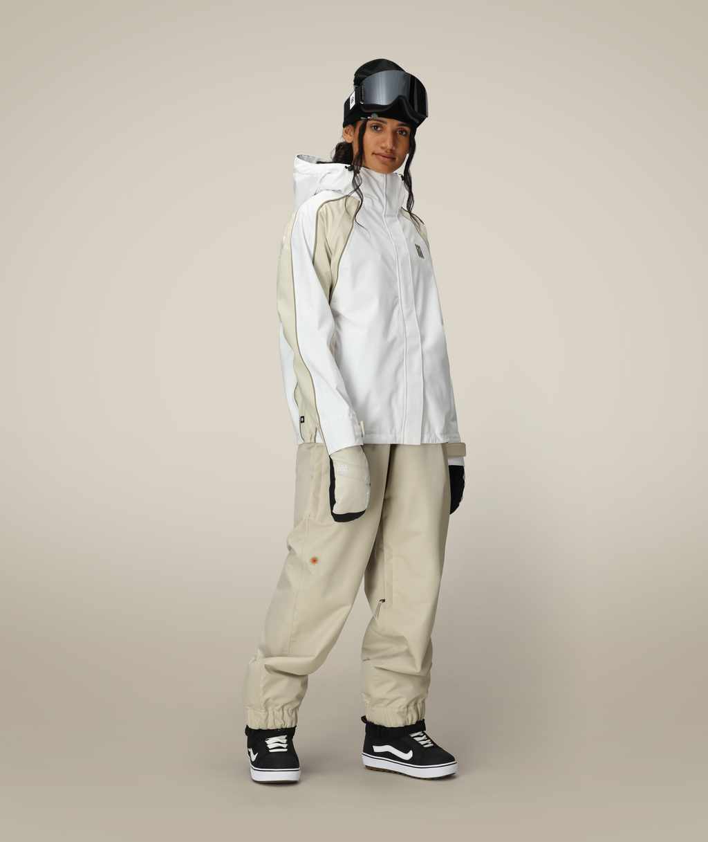 WOMENS HOLOGRAM™ SHELL JACKET - WHITE COLORBLOCK