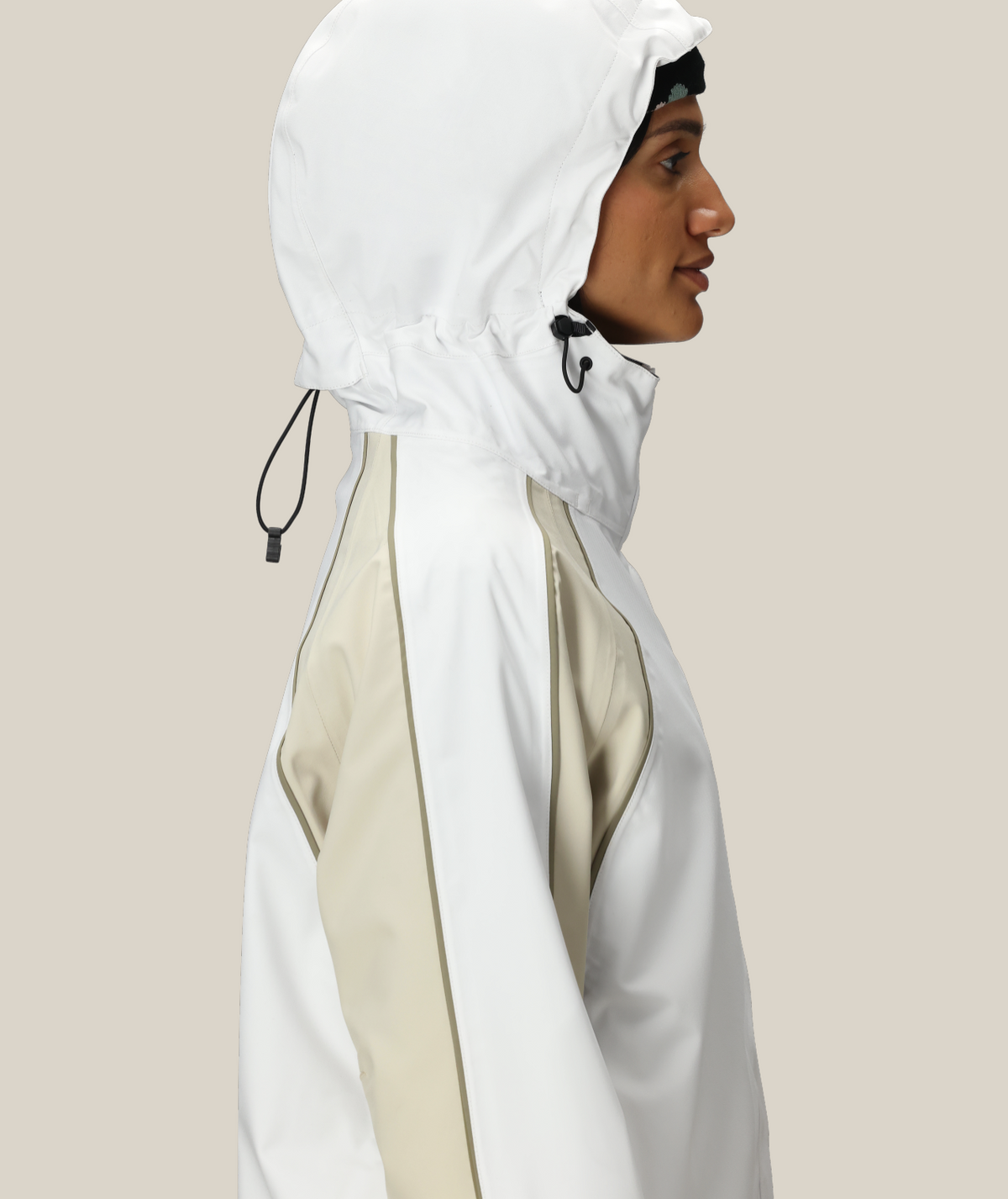 WOMENS HOLOGRAM™ SHELL JACKET - WHITE COLORBLOCK