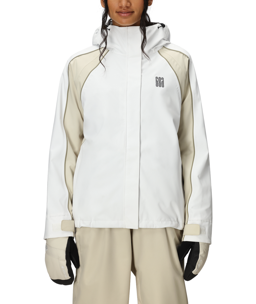 WOMENS HOLOGRAM™ SHELL JACKET - WHITE COLORBLOCK