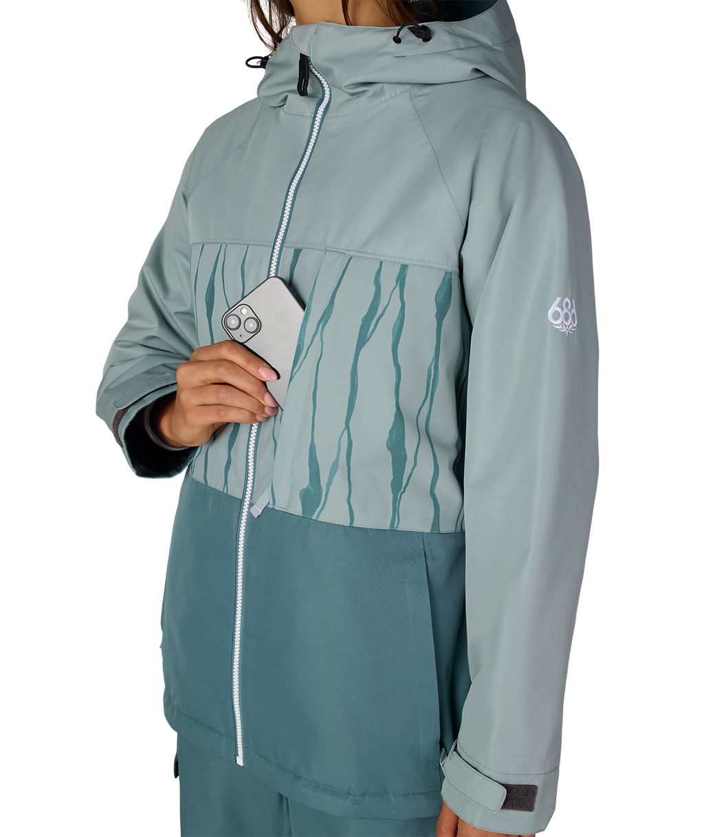 WOMENS ATHENA™ INSULATED JACKET - DUSTY MARINE COLORBLOCK