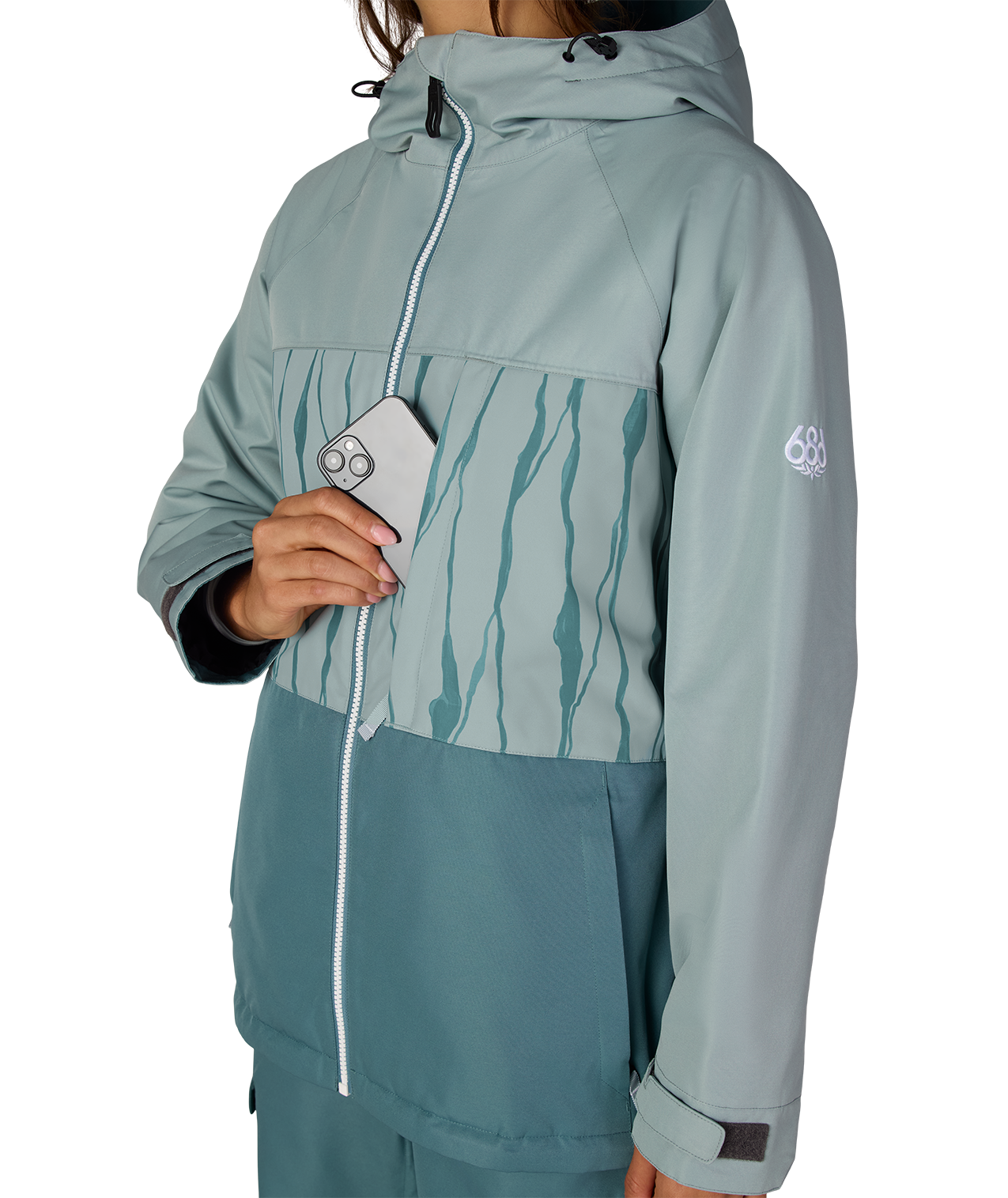 WOMENS ATHENA™ INSULATED JACKET - DUSTY MARINE COLORBLOCK