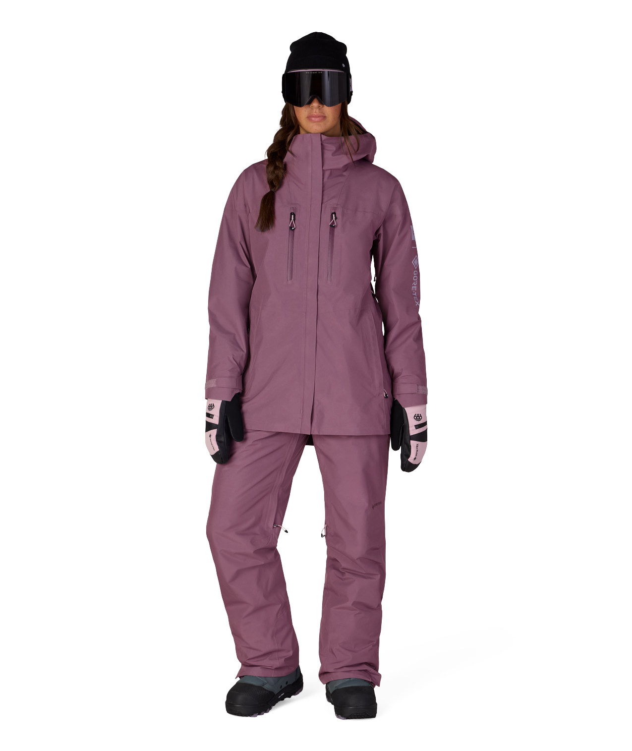 WOMENS GORE-TEX SKYLINE THERMAGRAPH® JACKET - BLACK PLUM